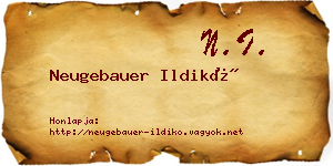 Neugebauer Ildikó névjegykártya